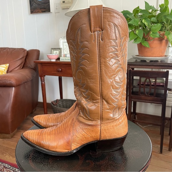 Nocona Teju Lizard Western Boots men’s size 10B - Picture 2 of 13